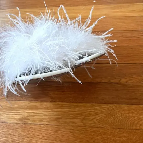 Jeffrey Campbell White Feather Heels 8 - Picture 7 of 8